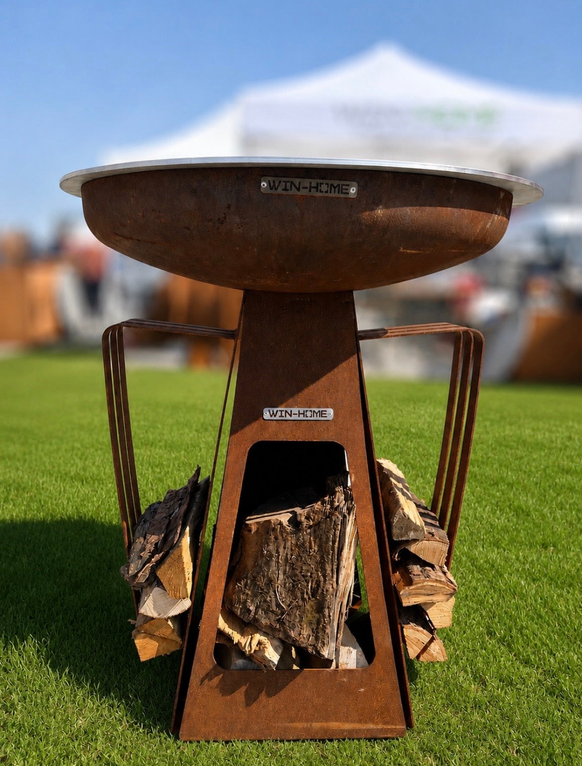 Barbecue Mantide in Corten - con piano cottura INOX
