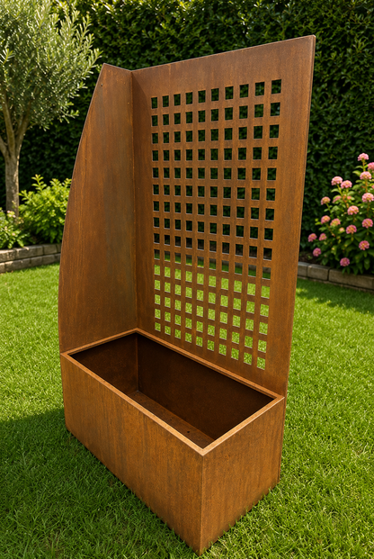 Fioriere - Vasi in corten con spalliera