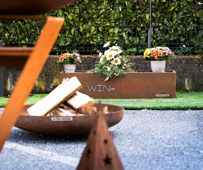 Barbecue Trap in Corten - con piano cottura in acciaio