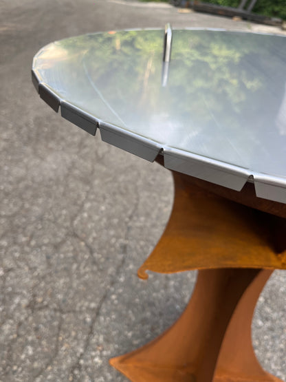 Barbecue Tower in corten con piano cottura in pietra lavica