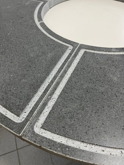 Barbecue Tower in corten con piano cottura in pietra lavica