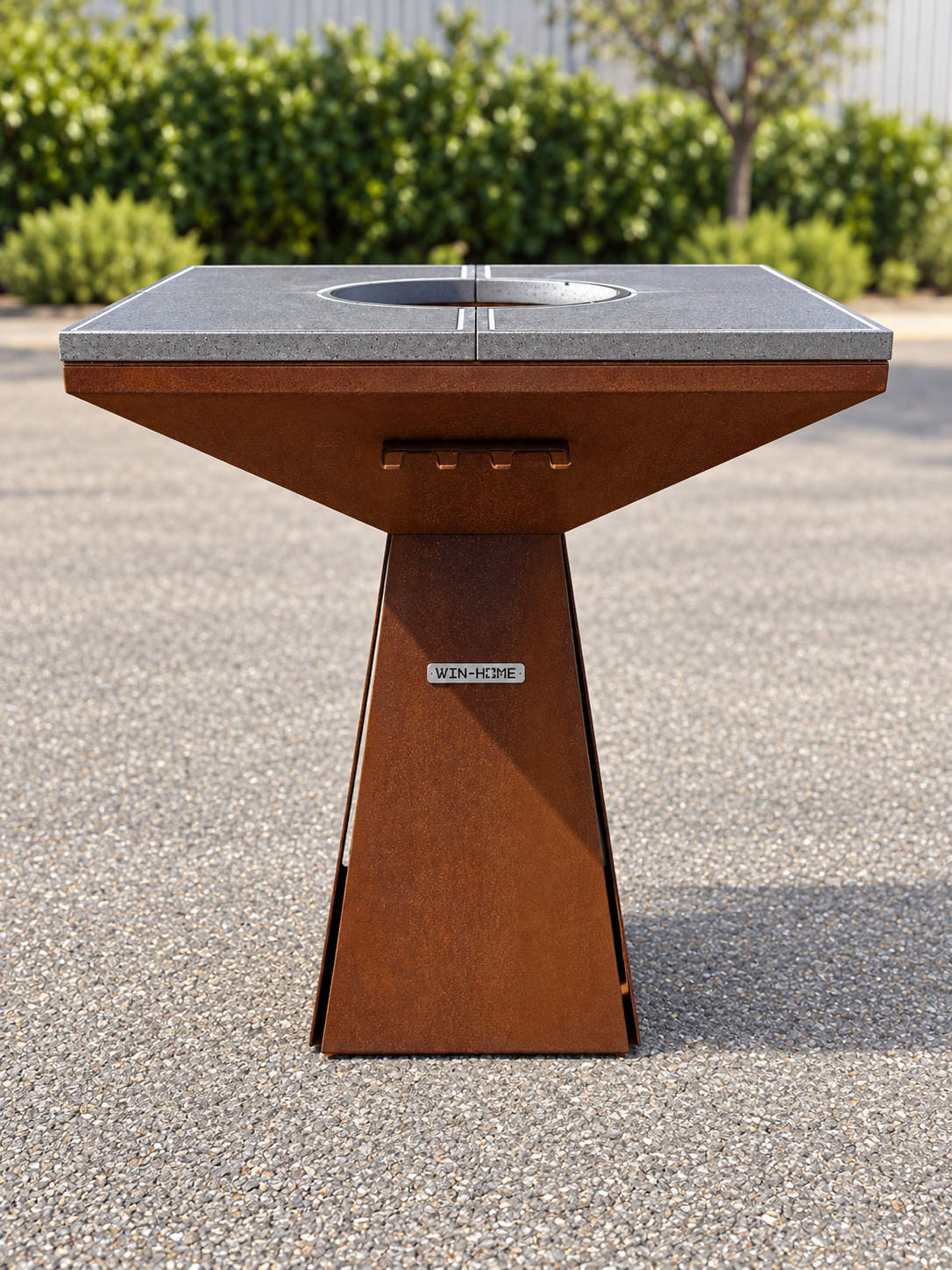 Barbecue Torcia in Corten - con piano cottura in pietra lavica