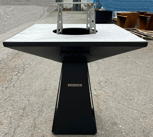 Barbecue Torcia verniciato con piano cottura in acciaio