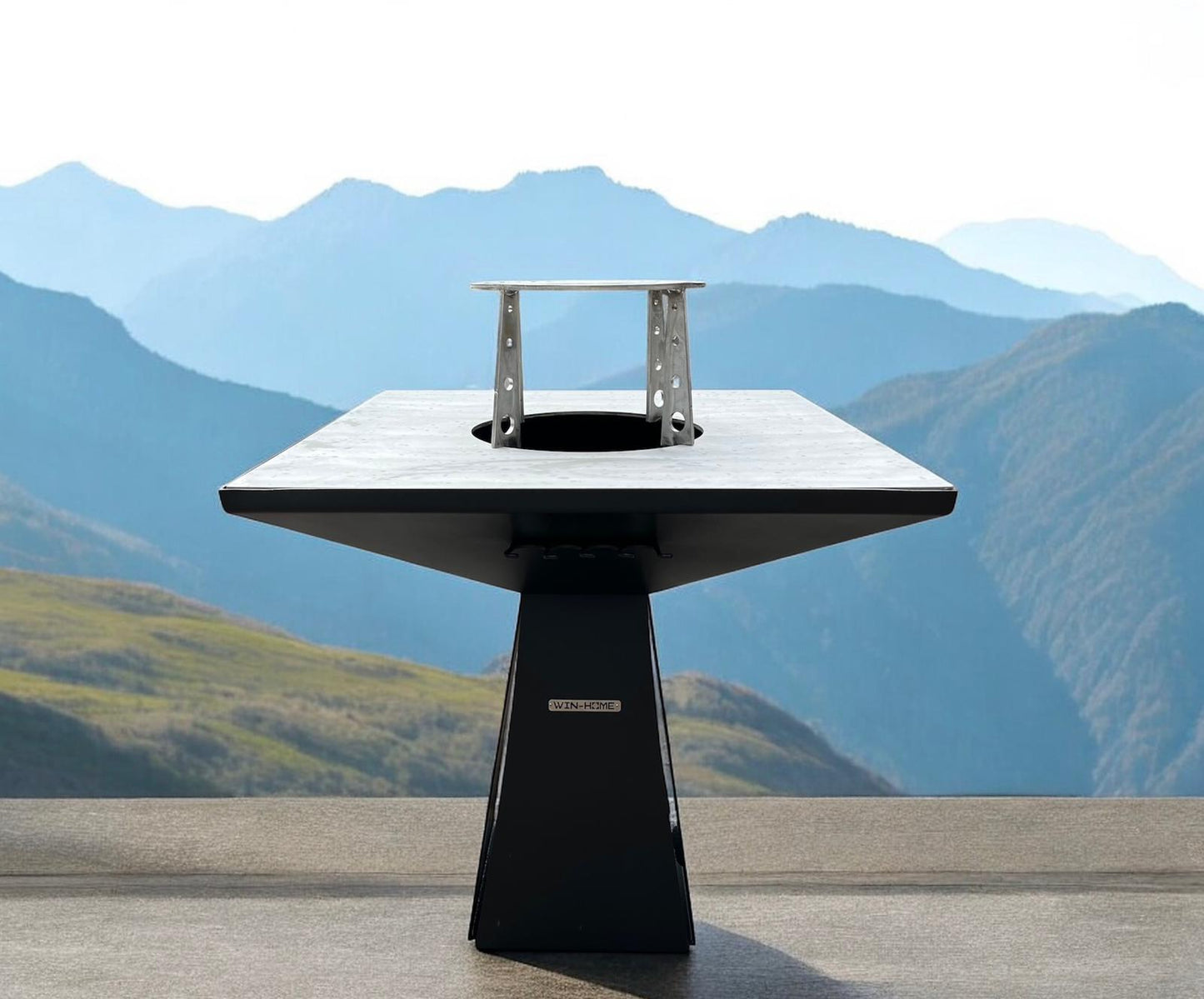 Barbecue Torcia verniciato con piano cottura INOX